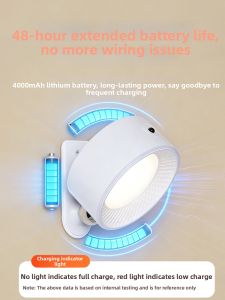 LAISILIMANWEI | Wireless Rechargeable Magnetic Swivel Remote Control Full Spectrum Desk Light for Food Photography