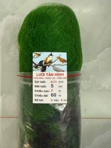 Lưới Bẫy Chim mắt 6p/cao 5m/4 dây /3 túi (chào mào hoành hoạch cu tiểu cu gáy...).