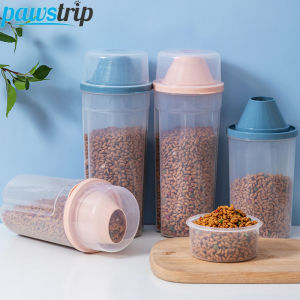 1000ml/1500ml Dog Food Storage Container Transparent Pet Food Sealed Jar with Scale Pet Food Storage Dispenser Dog Accessories