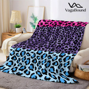 Triple Color Leopard Flannel Blanket Warm Soft Halloween Christmas Decorative Couch Warm Cozy All-Season Gift