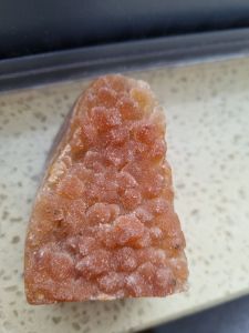 Crystal stone amethyst yellowish geode