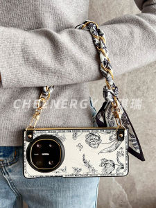 Cherie Monti Floral Huawei Mate X6 Phone Case Handheld Womens Silk Scarf Crossbody Hanging Rope Full Protection Anti-Fall Series