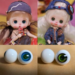 Ob11 Baby Glass Eye Beads Colorful Movable Black Pearl 10mm 8Mmdiy Simulation 8 Points BJD Doll New Product