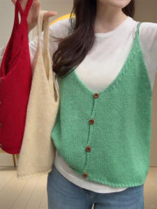 Shalldoer | Korean Style Petite Crop Vest 2022 Spring/Summer