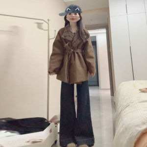 CHANGTONG | Retro and Elegant Wool Peacoat with Collar and Belt