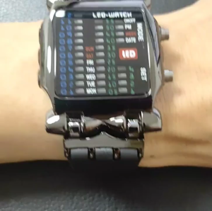 Binary Sports Mens Watches LED Digital Luxury Multifunction Watch For Men Silicone Electronic Wristwatches Xiaomi