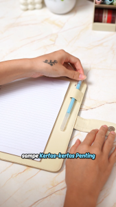 Flashee Binder Kombinasi Polos A5 20 Ring Agenda Kulit Sintetis Dua Warna Kombinasi Premium