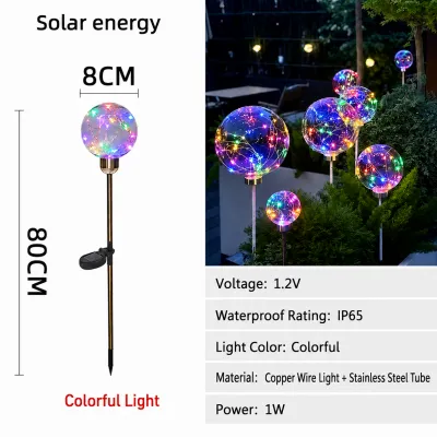 Solar Christmas Lights LED Solar Swing Garden Light 6/8/10Head Outdoor Waterproof Color Changing Lawn Firework Firefly Swaying Light For House Yard Path