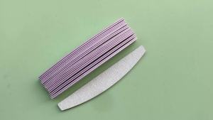 Nail File Buffer 100/180 Grit Half Moon Nail Files Double Side Sandpaper Nail Sanding Grinding Gel Nail Polish Manicure Tool