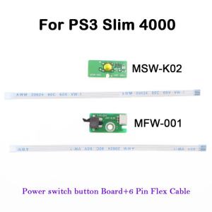 For PS3 4000 CECH 4000 Super Slim Power Button On OFF Switch Board W Eject Ribbon Cable Board Flex Cable MSW-K02 MFW-001