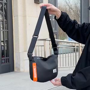Sling Bag for Men Bag for Men Waterproof Crossbody Bag for Men Black Dumpling Shoulder Bag