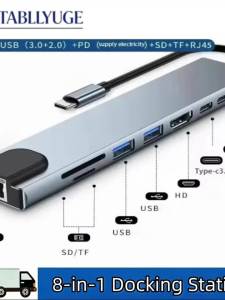 Bộ Chuyển Đổi Đa Cổng USB C 7/8 IN 1 Hỗ Trợ 4K HOMI Sạc Nhanh PD 100W Đầu Đọc Thẻ USB3.0 SD TF Dock Type-C Cho Laptop Máy Tính Xách Tay MacBook