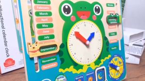 [SG STOCKS] 7in1 Multi-Functional Cognitive Early Education Wooden Calendar Clock