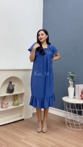 Shena Dress / Daster Zara Crinkle Airflow / Daster Kerut Dada Jumbo