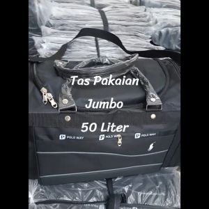 Onlywie Tas Bepergian Jumbo Travel Bag Mudik Tas Pakaian Besar Bahan Polyester 22 inch 50 Liter