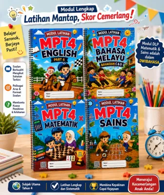 MPT4 EnglishMathScience B.Melayu~ Modular Learning Practice Exercises Fast Scoring Suitable for Children Year4 Learning Environment.