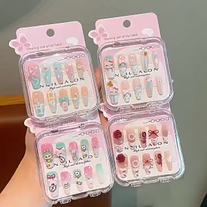 Childrens Cartoon Nail Art Stickers With Jelly Glue Removable Non-Toxic and Tasteless