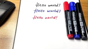 FMP Quick-dry Permanent Waterproof Marker Red Blue Black