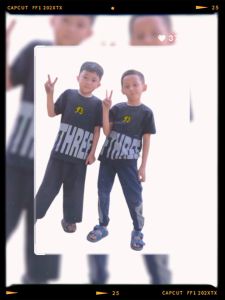 kaos anak premium 1-12 tahun hitam lengan pendek