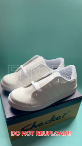*SG Seller* Checker 0595B Lace-up School Shoes White Kids Youth Adult Lightweight Breathable Student Uniform Sneakers