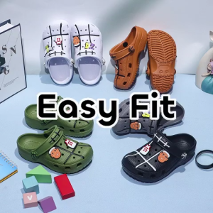 Easyfit Kids Sandals Basketball Design EVA Cloud-lift Clogs for Boys & Girls Grip Slippers 24-35 【Future MVP】