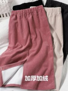 สูง เอว ผ่าชาย กระโปรงยาวปานกลาง ผู้หญิง ฤดูใบไม้ร่วง 2024 เวอร์ชั่นเกาหลีสไตล์ใหม่เดินทางตัดตรงรูปตัว H สีบริสุทธิ์ กระโปรง S