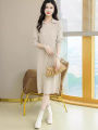 Polo Neck Loose Oversized Sweater Dress. 