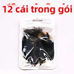 12 Cái Móc Câu Cá Hồi Bằng Len Giả Dạng Bọ Cánh Cứng Có Gân Dùng Cho Câu Cá Hồi Ướt Cá Vược - Dụng Cụ Câu Cá Ruồi
