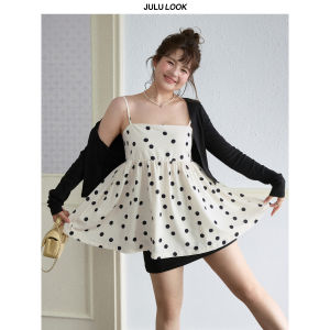 JULULOOK | Retro Polka Dot Plus Size Women Suit
