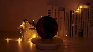 UooEA 3D Galaxy Ball Moon Lamp - 16 Colors Moonlight Globe Luna Night Light with Stand Remote & Touch Control Night Light Bedroom Decor for Kids Girls Boys Women Gifts (Moon-Purple)