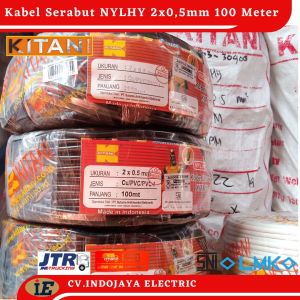 Kabel Listrik NYLHY 2x05mm Kitani Panjang 100 meter Kabel Listrik Serabut tembaga murni dijamin kualitasnya