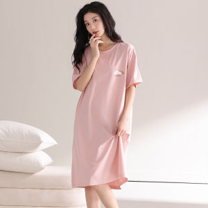 Miiow | Pure Cotton Short Sleeve Sleepwear Women Summer Thin Style Casual Home Clothes Outdoor Wearable Sweet Cute Home Leisure Suit