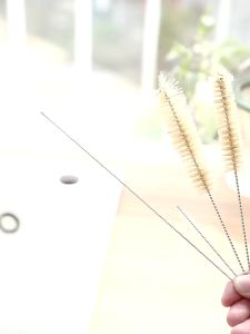 แปรงล้างหลอด ล้างหลอดหัดดื่ม ล้างหลอดน้ํา โค้งงอได้ ขนแปรงละเอียด