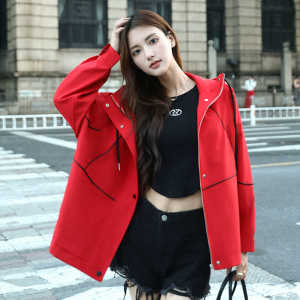 Korean Style Short Fashionable Womens Jacket Spring Autumn New Arrival Street Style Loose Fit Trendy Outerwear Coat