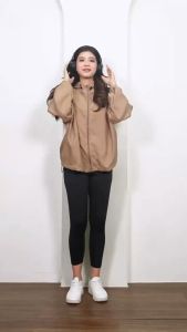 Jaket Pria Wanita Dewasa Jaket Olahraga Polos Trendy Casual Sporty Parasut Poliester Waterproof