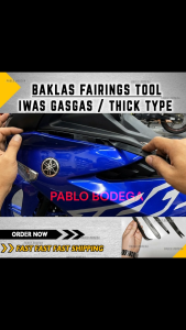 4pcs set motorcycle / car fairing removal tool-matte black pang Baklas fairing tool prying tool iwas gasgas thick type matte black