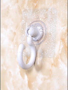 ตะขอแขวนเพดานติดผนังแบบมีกาวในตัว ตะขอแขวนเพดานแข็งแรงไร้รอย ตะขอหมุนได้ 360° โปร่งใส