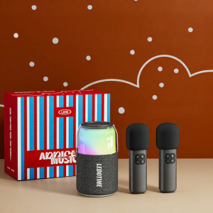 LEDO |Bluetooth Karaoke Speaker Microphone Set Home Outdoor KTV