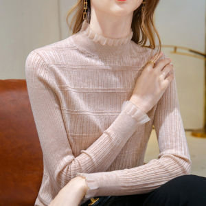 Autumn Fashion French Style High-Quality Matchable Mid-High Neck Chic Knitwear