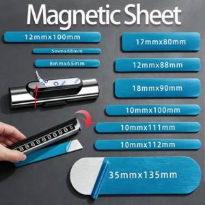 5PCS Temporary Parking Sign Strong Adhesive Magnet Self-Adhesive Fixed Magnetic Patch Adhesive Strip Stainless Iron Sheet