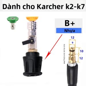 Súng Phun Nước Góc Nghiêng Có Thể Điều Chỉnh Áp Suất Cao Đầu Nối Nhanh Tích Hợp Van Điều Khiển Lưu Lượng Tương Thích Với Karcher Lavor 3000P