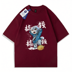 Casual Versatile Fashion American Print 100% Cotton T-shirt