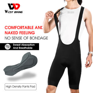 9D ถีบจักรยานกางเกงขาสั้น WEST ถีบจักรยานปั่นจักรยานกางเกงขาสั้น 9D เบาะขี่กางเกงกีฬาการขี่จักรยานแห้งอย่างรวดเร็ว ผู้ชาย