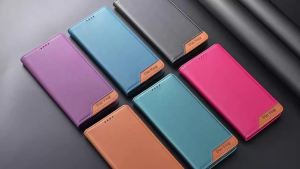 Wallet with Card Holder Kickstand Magnetic Flip Phone Case For Xiaomi 17 Ultra 15T Pro 15 14T 5G Splicing PU Leather Back Cover