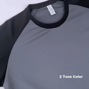 MIG Polyester Quick Dry Round Neck Long Sleeve DualTone Tee