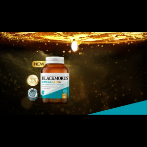 [NEW] Blackmores Omega Ultra Strength Fish Oil 60 Capsules | 4X Concentrated Omega-3 | Brain & Heart Support | Nervous System