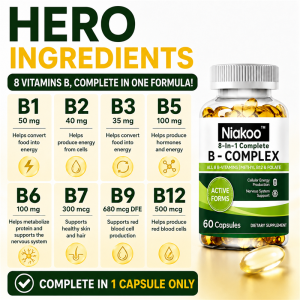 Vitamin B1 B6 B12 Active B Complex with P5P B6 100mg & Methyl B12 500mcg Nervous System Support