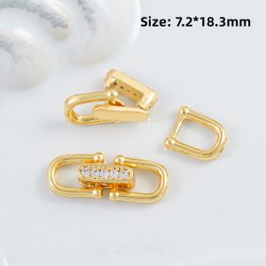 Handmade Beaded DIY Materials Color Retention Micro Paved Clasp Bracelet Necklace Jewelry Accessories Fashion Luxury Small Audience