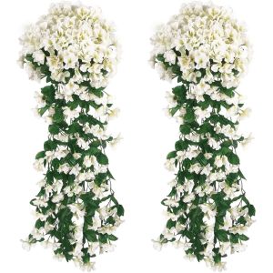 1PC Artificial Flowers Begonia Plants Bouquet Suitable Long Vine for Wall Family Room Garden Wedding Indoor Outdoor Decoration