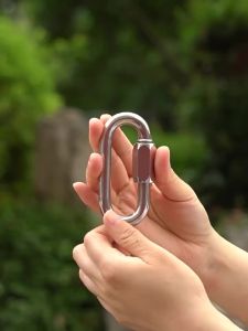 Xinda | Xinda Stainless Steel Triangle Connecting Ring Carabiner Meilong Lock Triangle Rock Climbing Equipment Fast Security